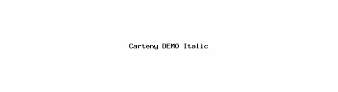 Carteny DEMO Italic  Скачать бесплатные шрифты