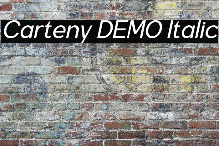 Carteny DEMO Italic Example 1