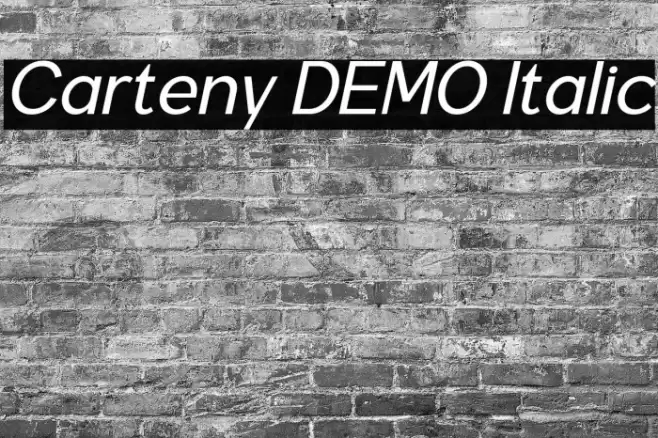 Carteny DEMO Italic Fuentes examples