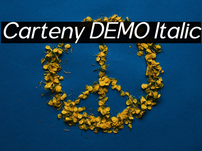 Carteny DEMO Italic Example 3