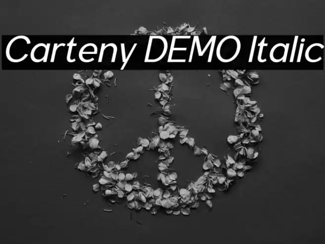 Carteny DEMO Italic Fuentes examples