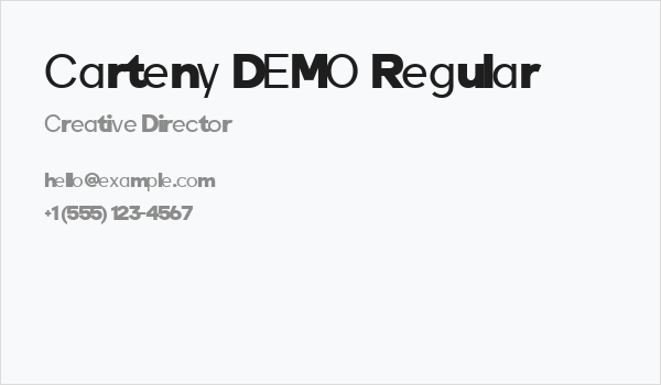 Carteny DEMO Regular Business Card
