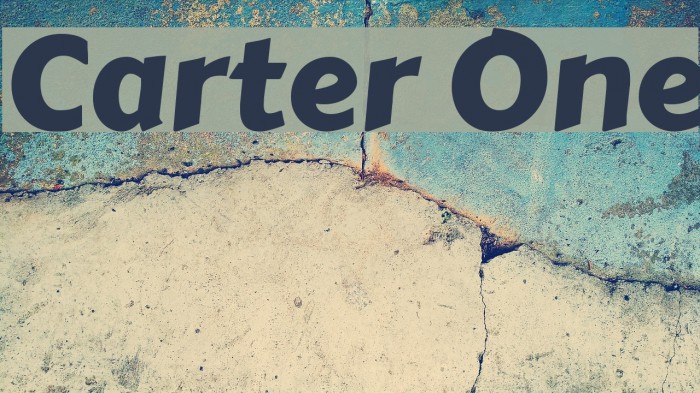 Carter One Font examples