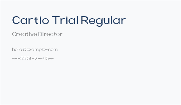Cartio Trial Regular Business Card