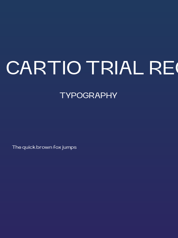 Cartio Trial Regular Poster
