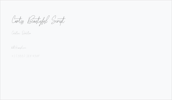 Cartis Beautyful Script Business Card