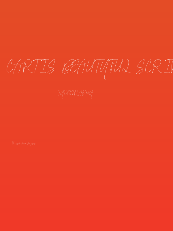Cartis Beautyful Script Poster