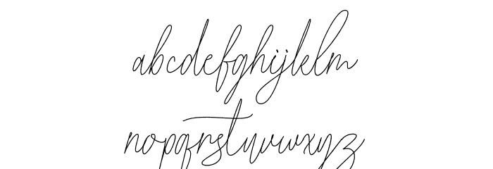Cartis Beautyful Script Font LOWERCASE