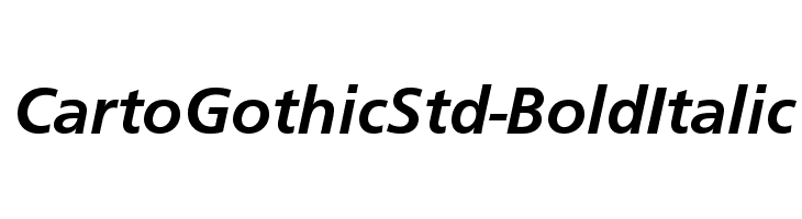 CartoGothicStd-BoldItalic Font