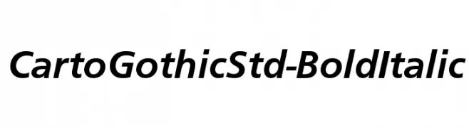 CartoGothicStd-BoldItalic  Frei Schriftart Herunterladen