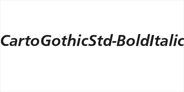 CartoGothicStd-BoldItalic Logo