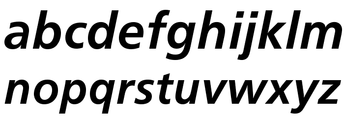 CartoGothicStd-BoldItalic Font LOWERCASE