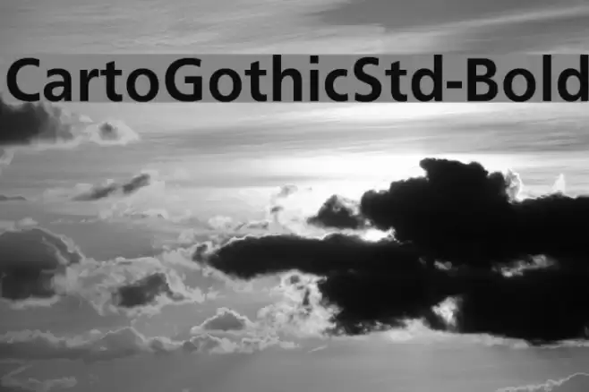 CartoGothicStd-Bold Font examples