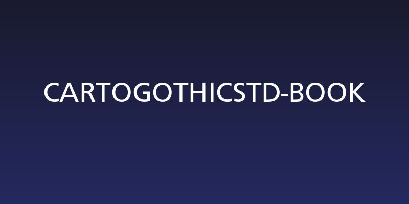 CartoGothicStd-Book Social Header