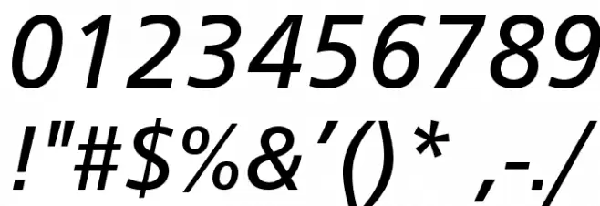 CartoGothicStd-Italic Font OTHER CHARS