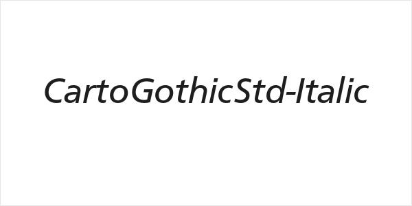 CartoGothicStd-Italic Logo