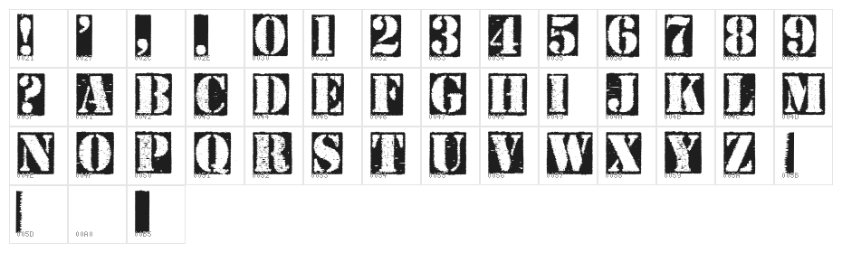 Carton Character Map