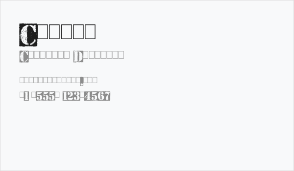 Carton Business Card