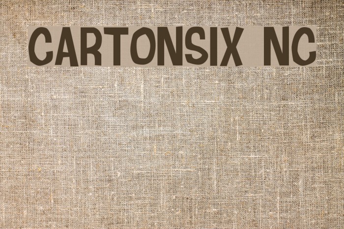 Cartonsix NC Schriftart examples