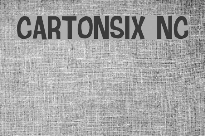 Cartonsix NC Font examples