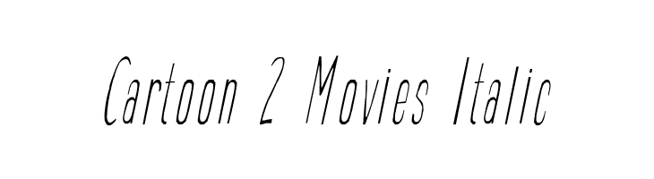 Cartoon 2 Movies Italic  नि: शुल्क फ़ॉन्ट्स डाउनलोड