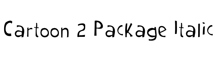 Cartoon 2 Package Italic  les polices de caractères gratuit tlcharger