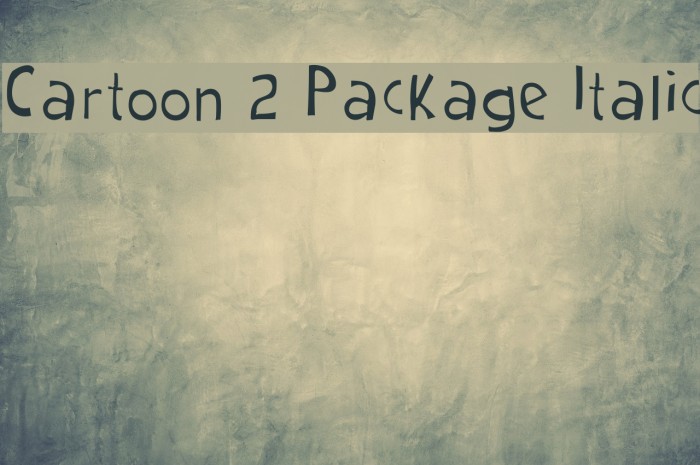 Cartoon 2 Package Italic Example 1