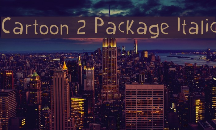 Cartoon 2 Package Italic Example 2