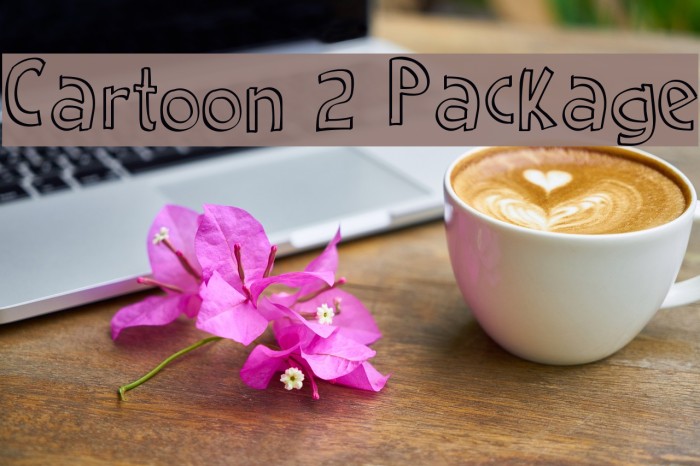Cartoon 2 Package Font examples