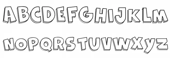 Cartoon 2 US Schriftart Groß