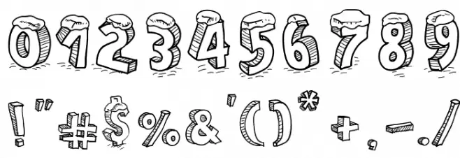 Cartoon Blocks Christmas SC Font OTHER CHARS