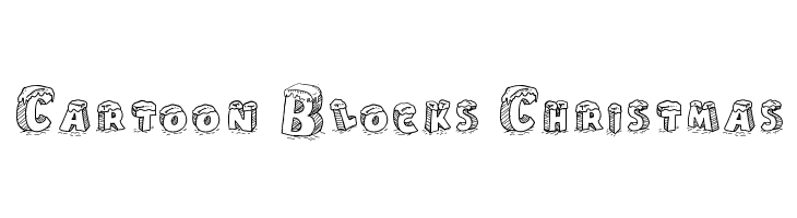 Cartoon Blocks Christmas Font
