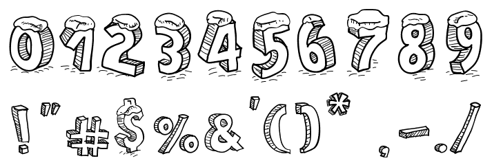 Cartoon Blocks Christmas Font OTHER CHARS