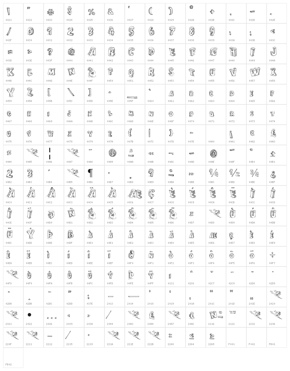 Cartoon Blocks Christmas Character Map