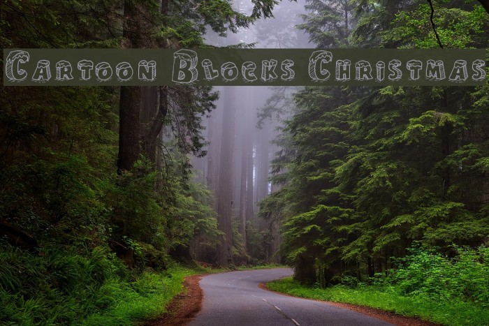 Cartoon Blocks Christmas Font examples