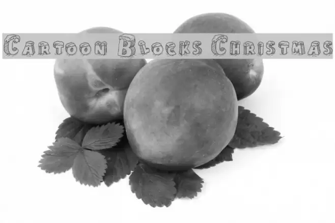 Cartoon Blocks Christmas Font examples