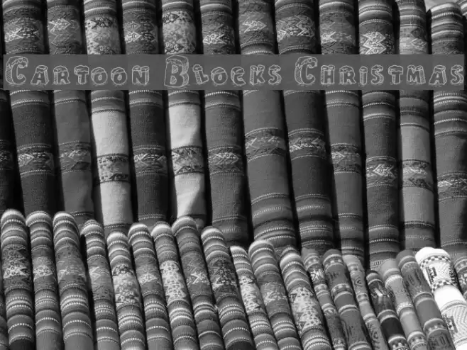 Cartoon Blocks Christmas Font examples