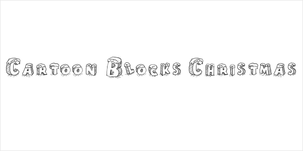 Cartoon Blocks Christmas Logo