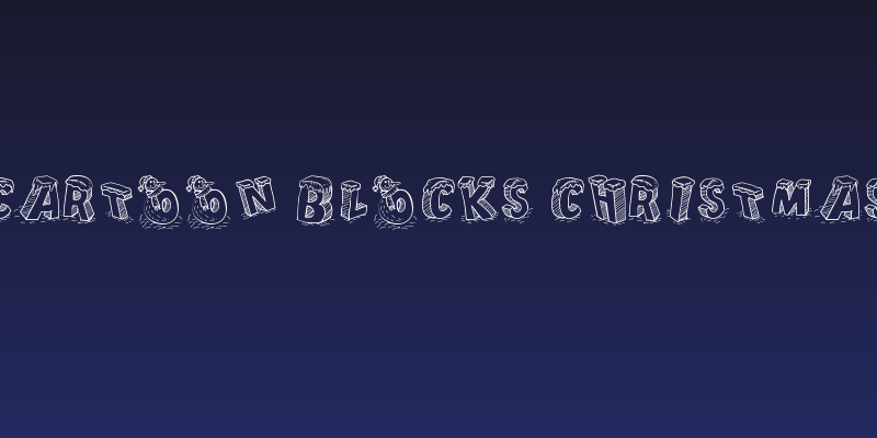 Cartoon Blocks Christmas Social Header