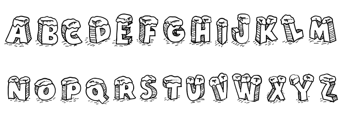 Cartoon Blocks Christmas Font LOWERCASE