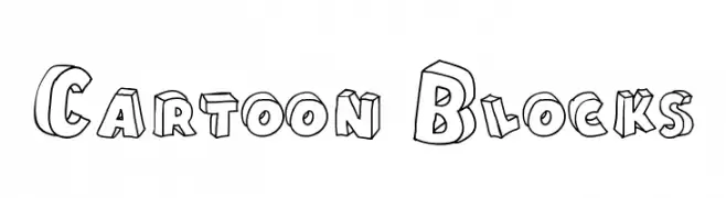 Cartoon Blocks  Frei Schriftart Herunterladen
