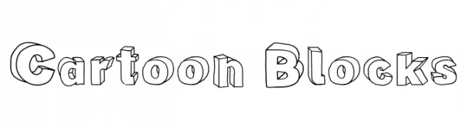 Cartoon Blocks  Frei Schriftart Herunterladen