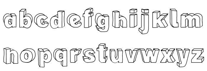 Cartoon Blocks Font LOWERCASE