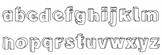 Cartoon Blocks Font LOWERCASE