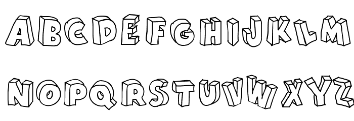 Cartoon Blocks Font LOWERCASE