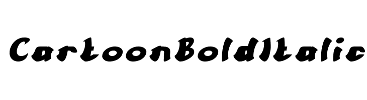 Cartoon Bold Italic  font caratteri gratis