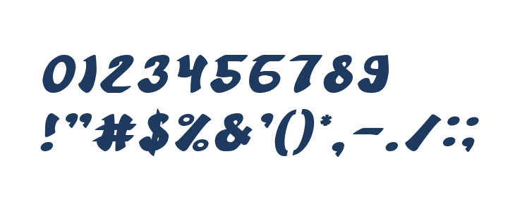 Cartoon Bold Italic Other Characters