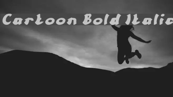 Cartoon Bold Italic Font examples