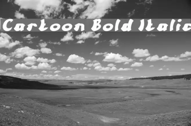 Cartoon Bold Italic Font examples