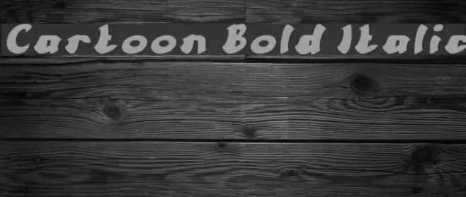 Cartoon Bold Italic Font examples